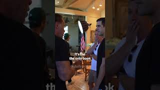 Famous Arnold Schwarzenegger reads the Daily Stoic Wealth