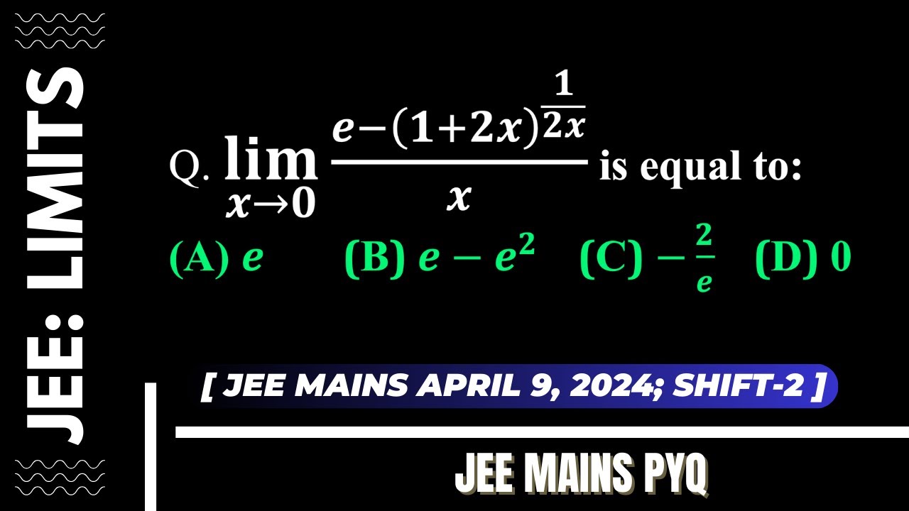 Lim x 0 e 1 2x 1 2x x Is Solved Using Standard Limits And L lim-x-0-e-1-2x-1-2x-x-is-solved-using-standard-limits-and-l