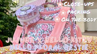 Jujube x Hello Kitty Hello Floral Bestie Packing & On the Body + DSS strap 2.0, Mini BFF comparison