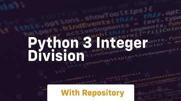 python 3 integer division