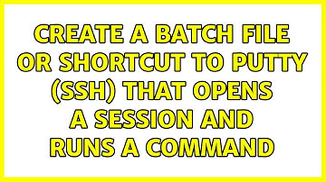 Create a batch file or shortcut to PuTTY (ssh) that opens a session and runs a command