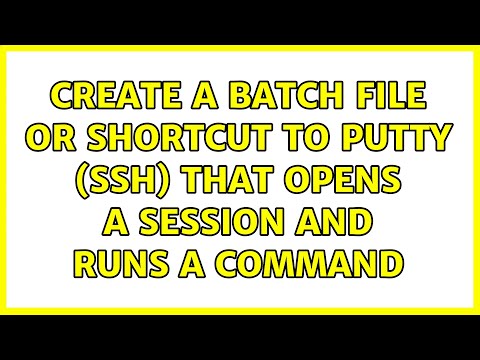 Create a batch file or shortcut to PuTTY (ssh) that opens a session and runs a command
