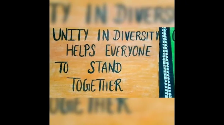 Slogan on Unity in diversity ✨ #drawing #@Craftydiyideas