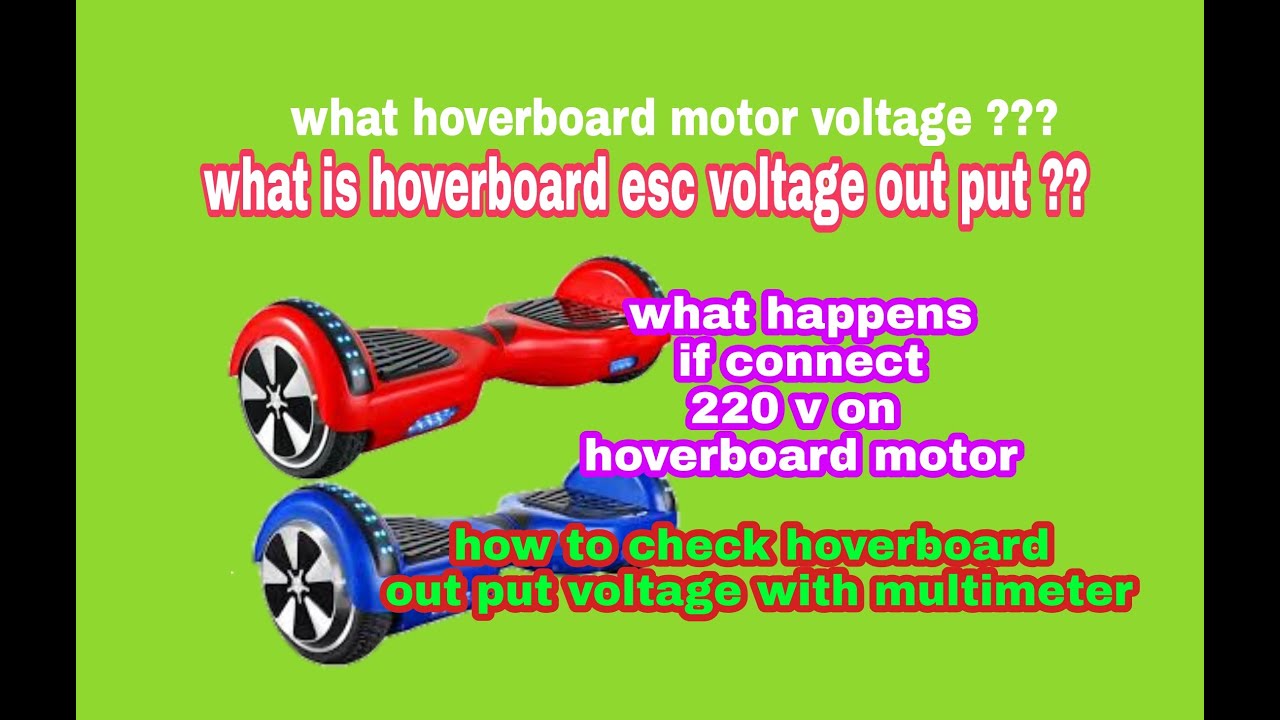 How to check hoverboad esc voltage with multimeter/can run hoverboard