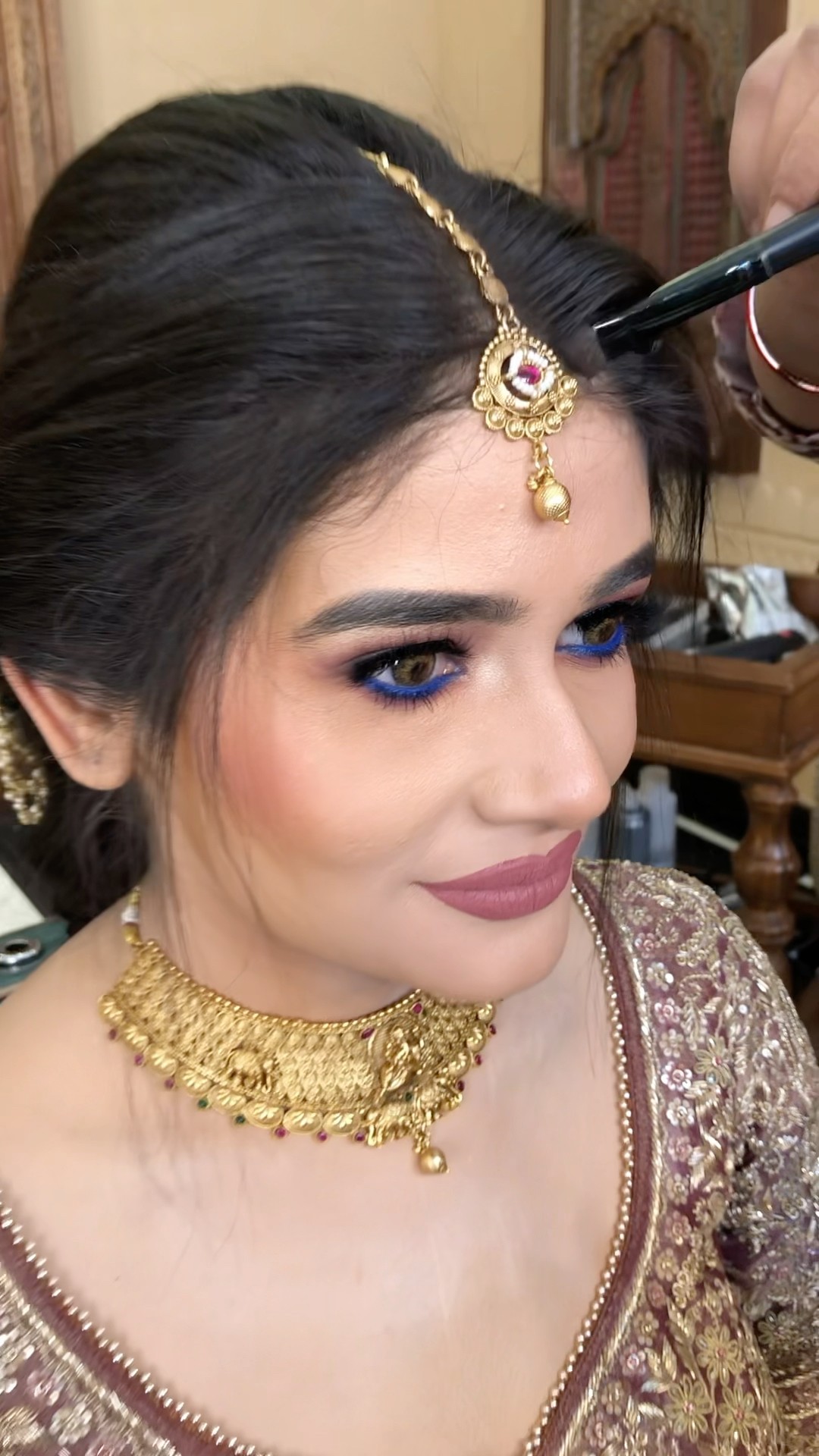 My gorgeous bride with blue Kajal ?❤️