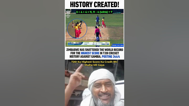 Zimbabwe's Record-Breaking T20I Score – 344/4! 🔥