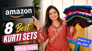 😃 Amazon Huge 8 Partywear Kurta Sets, Kurtis & Summer Kurti Haul Starts @ Rs. 599|❤️ Amazon Haul