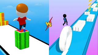 Cube Surfer vs Brick Builder - Satisfying ASMR Gameplay (ios Android) screenshot 5