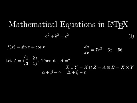 LaTeX Tutorial: How to Write Mathematical Equation in LaTeX:  A Complete Guide of Maths in LaTeX.