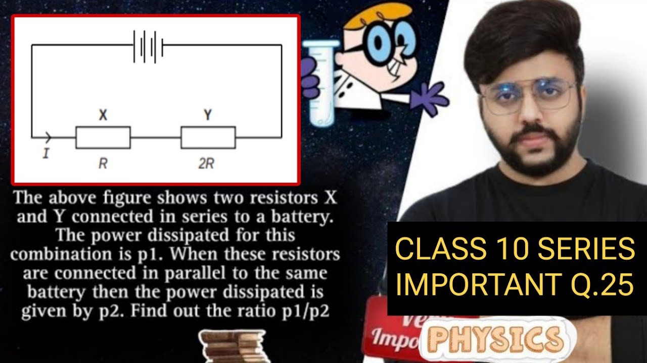 The above figure shows two resistors X and Y connected in series to a ...