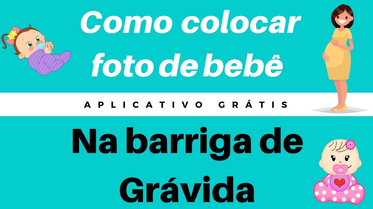 Como Colocar Foto De Bebe Na Barriga Da Gravida Picsart Youtube