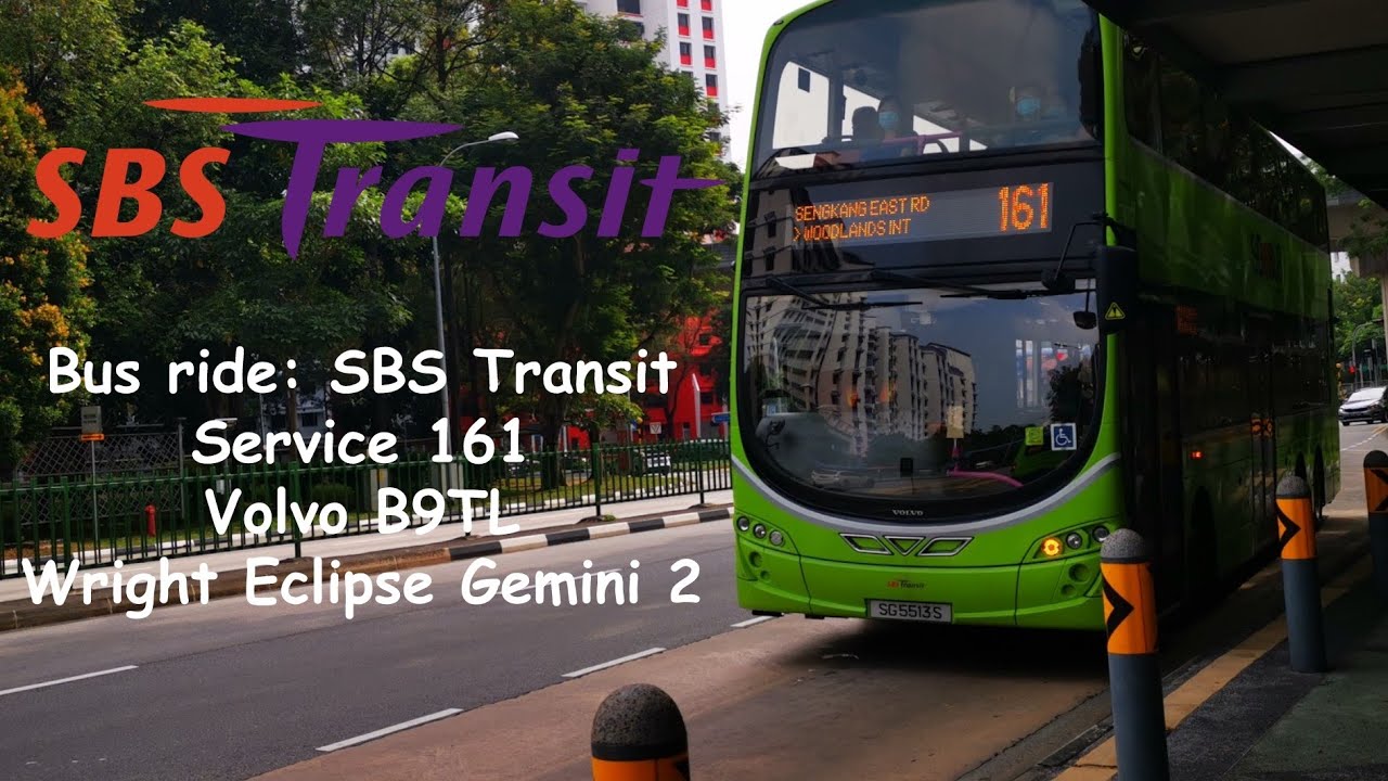 Bus ride: SBS Transit Service 161 Volvo B9TL Wright Eclipse Gemini 2 -  YouTube