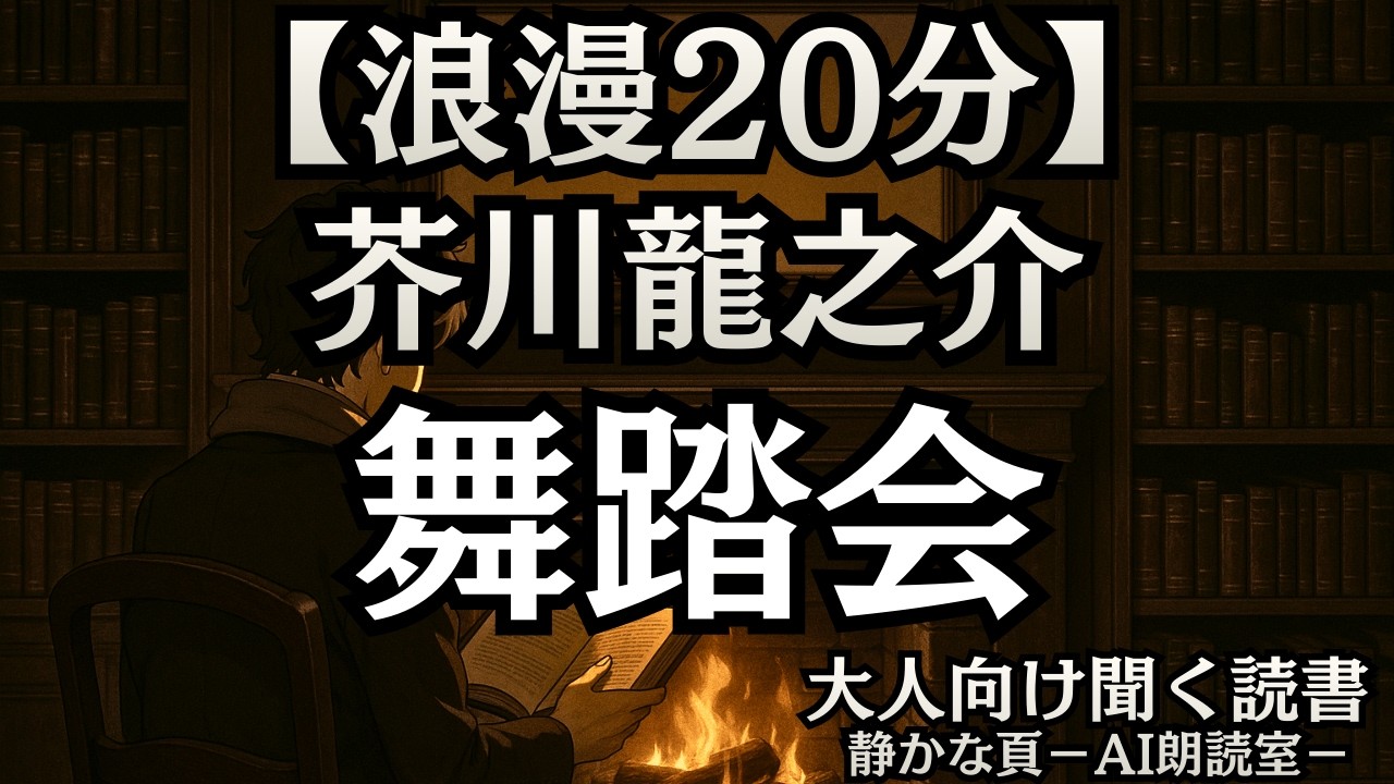 【浪漫】芥川龍之介 舞踏会｜AI朗読 大人向け聞く読書 囁き男性低音ボイス 寝落ち 焚火音ASMR