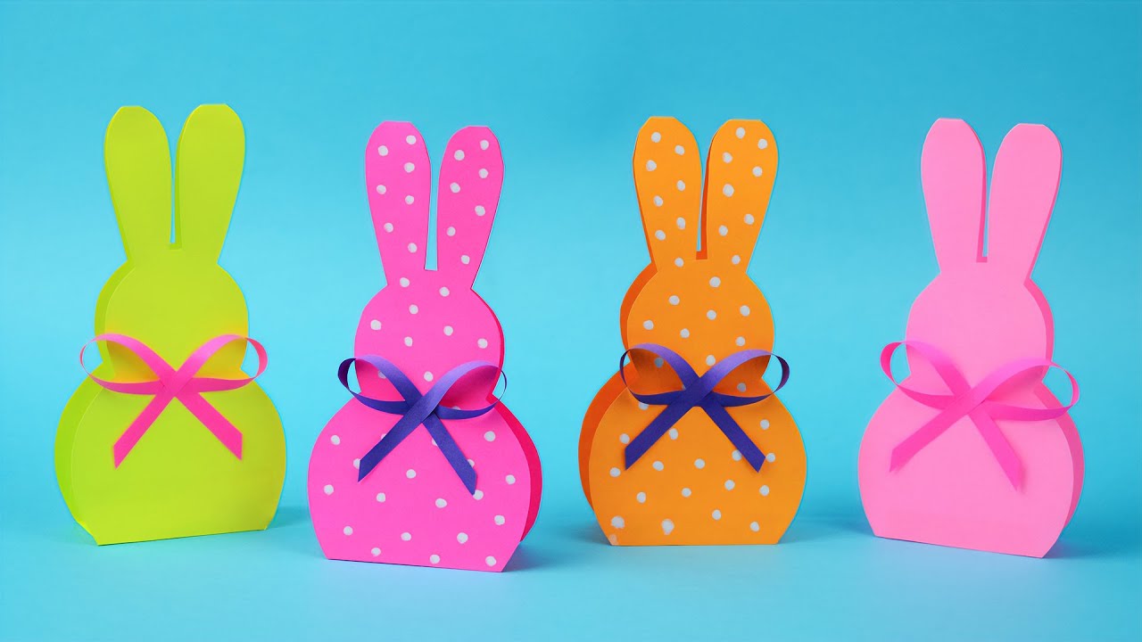 How to make paper bunny easy | Easter crafts ideas | Tutorial - YouTube