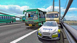 TNSTC Bus Driver Was Arrested at High Speed!eurotruck simulator 2 steering wheel gameplay|bus game screenshot 4