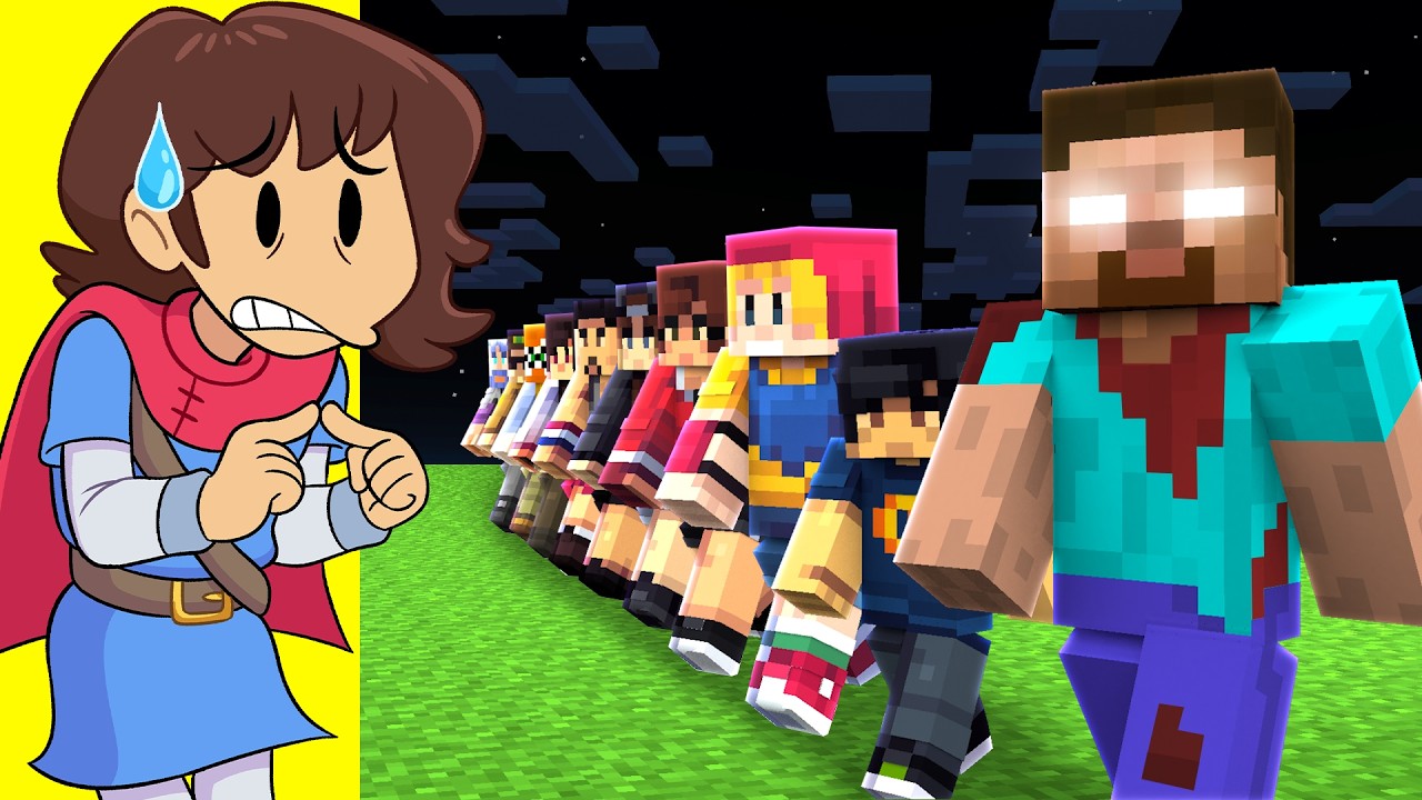 10 Friends vs one SCARY MYTH in Minecraft