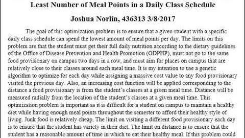 MEMS 5001 Optimization Final Project Proposal