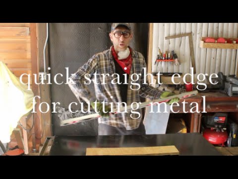 how to cut straight lines on sheet metal