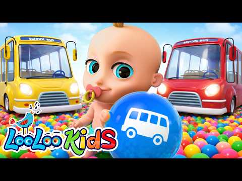 Wheels On The Bus Colors + Johny Johny Yes Papa - Learn Colors with Gumball Machine and Marble Run