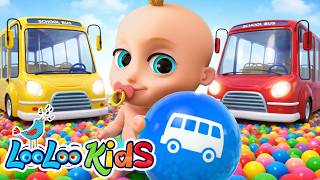 Wheels On The Bus Colors   Johny Johny Yes Papa - Learn Colors with Gumball Machine and Marble Run