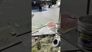 Original hardscape stamp concrete patio with color hardener