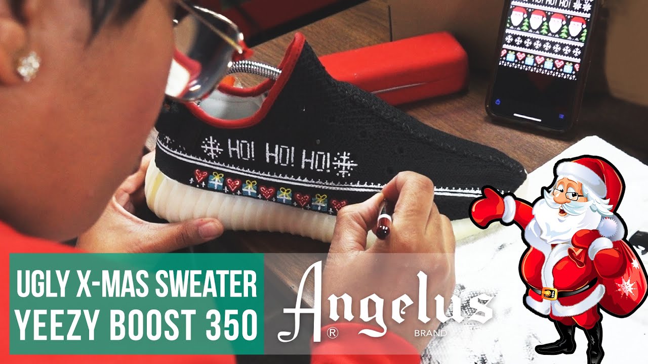 Ugly Christmas Sweater Yeezy Boost 350 V2, Custom Shoes