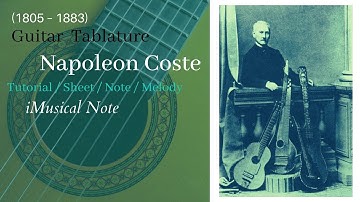 Guitar TAB - Napoleon Coste : Opus 38 No 7 | Tutorial Sheet Lesson #iMn