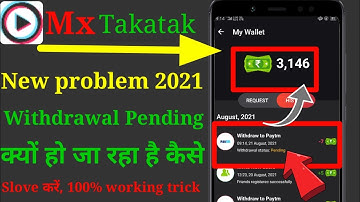 mx takatak withdrawal problem solve || mx takatak withdrawal pending || withdrawal status: pending ?