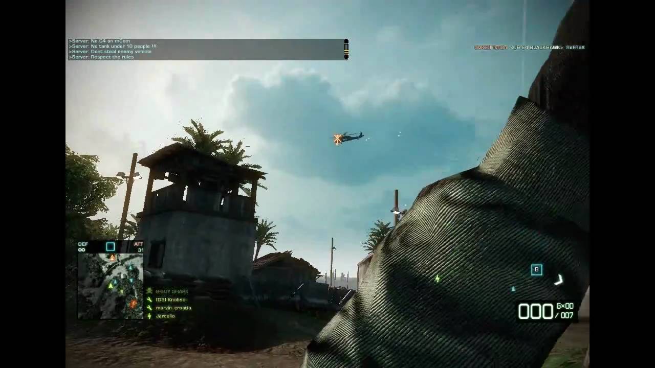 Bfbc2 Chopper shooting