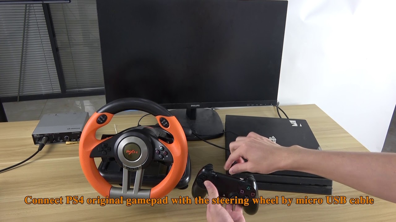 PS4 - Lenkrad / Racing / Steering Wheel mit Pedale K-Wheel [KROM