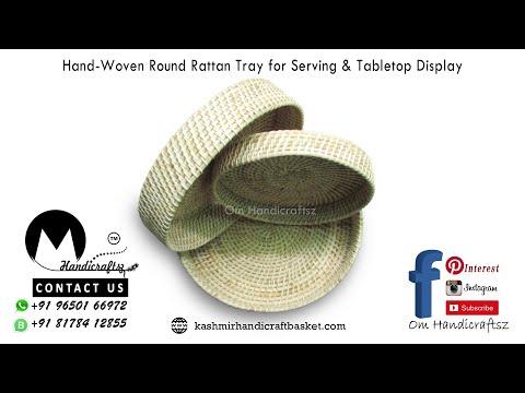 Diy Round Rattan Serving Trays | Cane Basket | Ideas