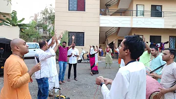 Street Sankirtan with HG Sanatana Dharma Prabhu near Bhakti Yoga Club, Kharadi