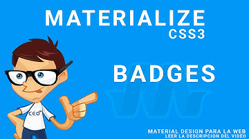9 - MaterializeCss: Badges (Material design para la web)