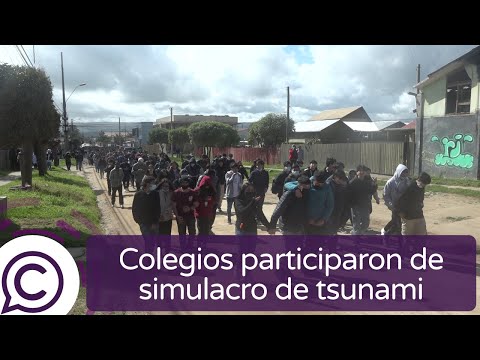 Colegios de Pichilemu participaron en simulacro de terremoto y tsunami