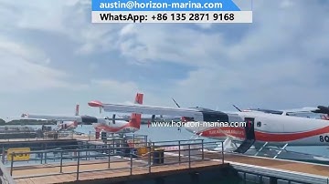 seaplane floating dock in Maldives