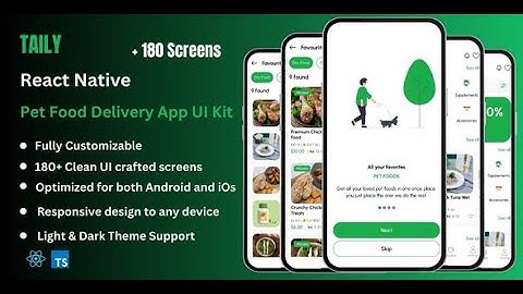 Taily - Pet Food Delivery React Native App Ui Kit