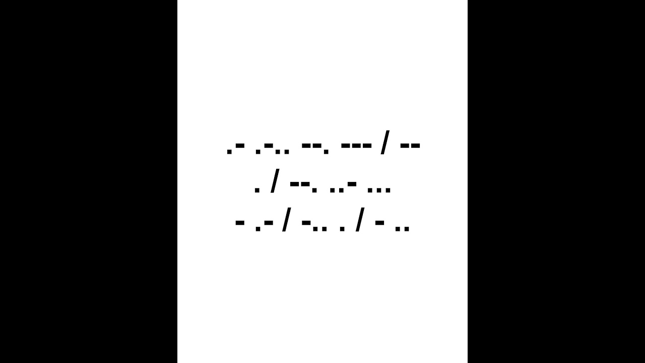 Como decir... algo me gusta de ti .. en código morse