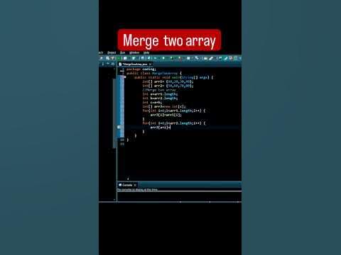 Merge two array in java? | Array | Java | Merge | #coding #programming ...
