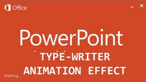 Power Point Text Type-Writer Animation Effect