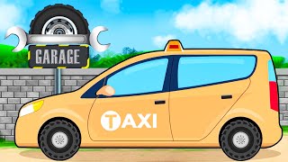 Let&#39;s Repair Taxi -Vehicle Formation Car Repair Video For Kids