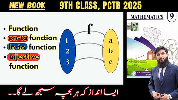 Types of Functions in Hindi I Unit 3 Exercise 3.3 Class 9th Maths New Book PTB 2025