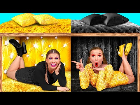 Secret Rooms Under The Bed | Rich VS Broke Funny Situations by BaRaDa Challenge