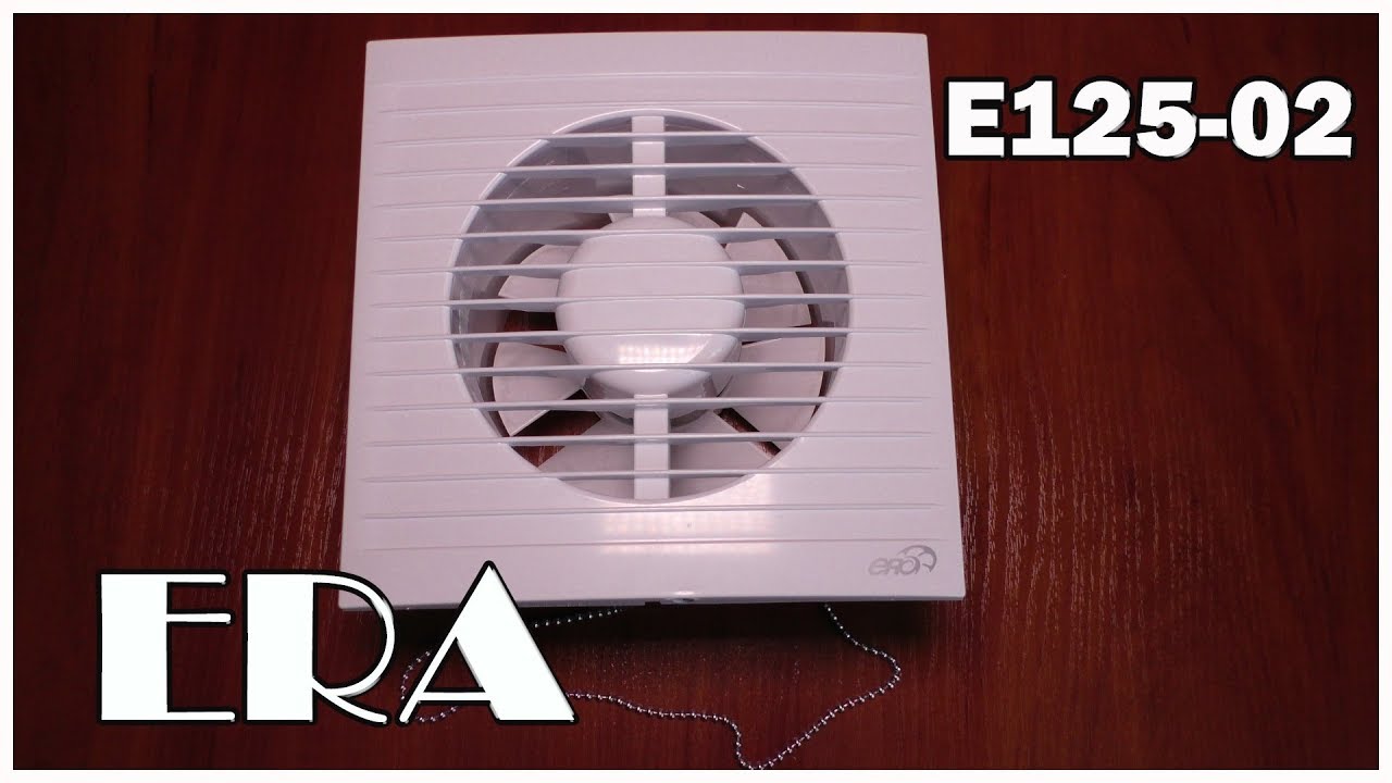 Вытяжной канальный электрический вентилятор Эра Е125-02 с двигателем на подшипниках скольжения.