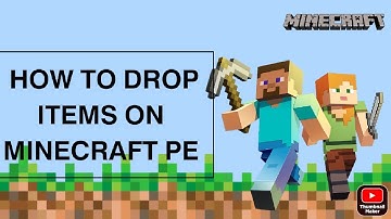 how to drop items on Minecraft pocket edition without app, in one click