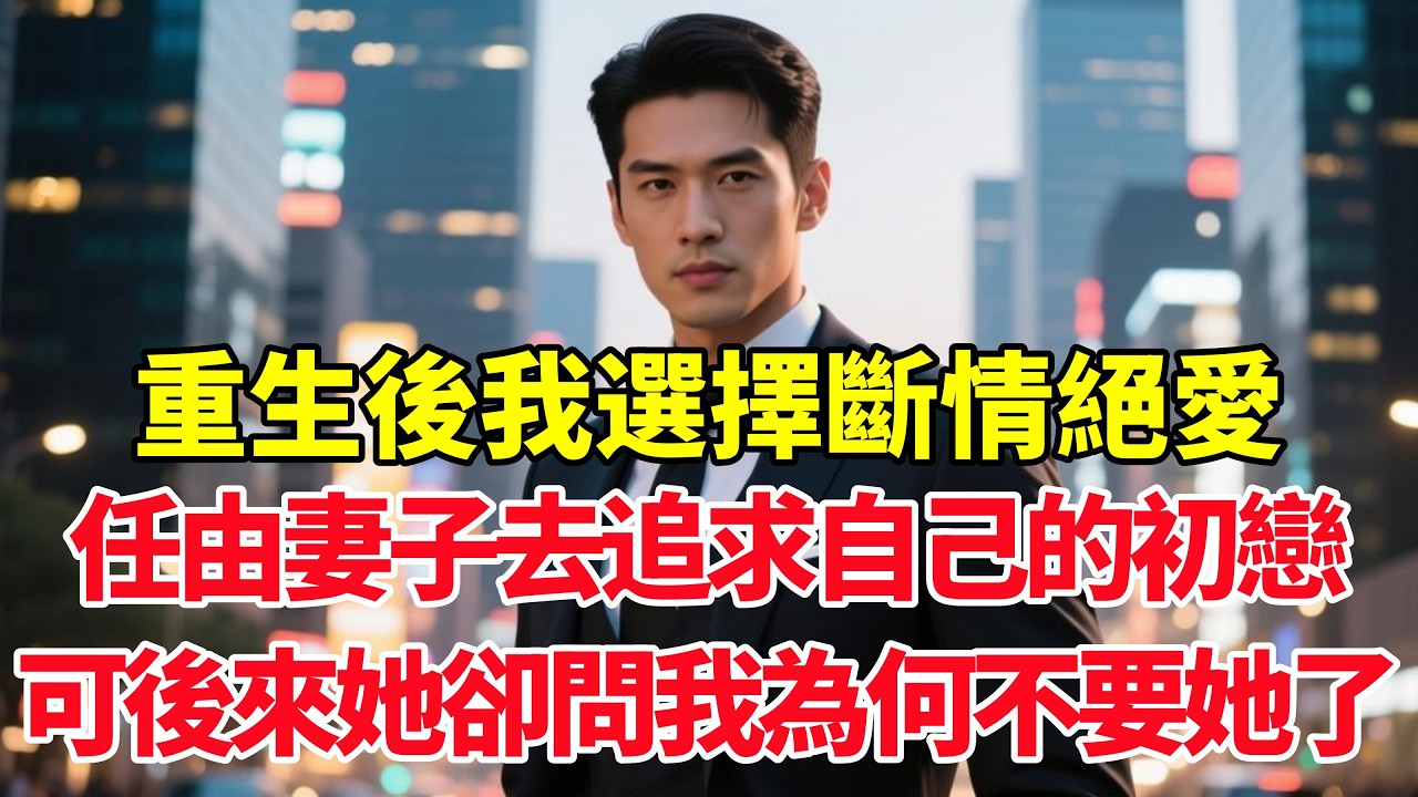 重生後我選擇斷情絕愛，任由妻子去追求自己的初戀，可後來她卻問我為何不要她了！#小说推荐 #一口气看完
