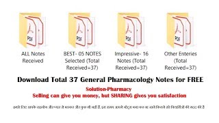 To view and download all notes just click this link select according
your choice- b. pharmacy 4th semester (pharmacology-1) notes-
https://drive...