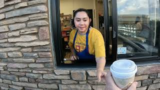 BoSa Donuts Drive Thru, Coffee &amp; Apple Crumb, 17430 N Porter Rd, Maricopa, Arizona, 15 May 2024, GFH