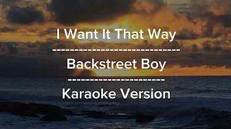 I Want It That Way - Backstreet Boy (Karaoke Version) || @Karaoke_MusicWorld I Want It That Way - Backstreet Boy (Karaoke Version) || @Karaoke_MusicWorld