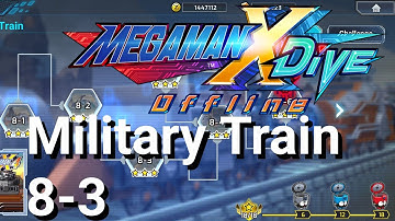 MegaMan X Dive Offline Military Train 8-3(All Hidden Elements locations)