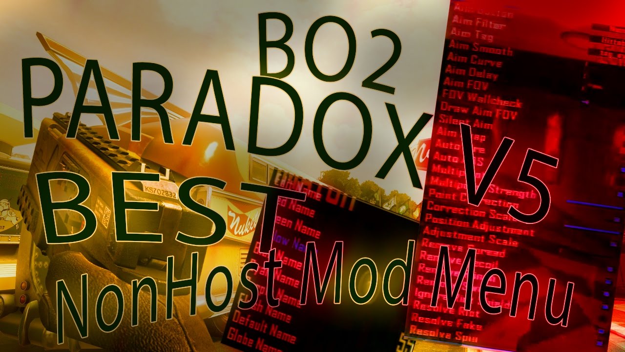 Black Ops 2 | PARADOX V5 Best NonHost Mod Menu! Best NonHost Aimbot!